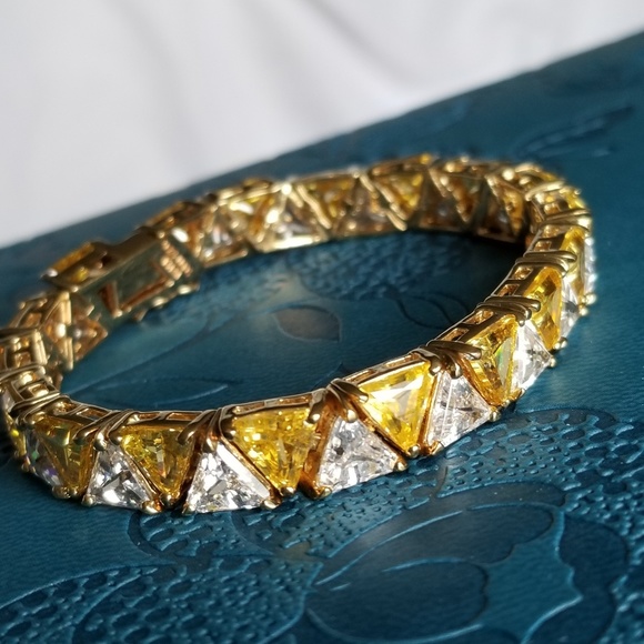 🌞 Incredible Diamonique and Citrine bracelet 🌞 - Picture 1 of 8